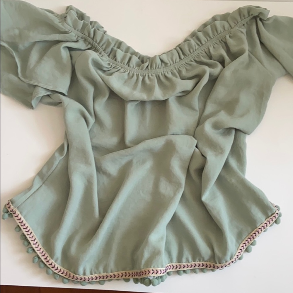Peach Love off the shoulder blouse